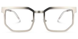 Barber Silver Rectangle Glasses1