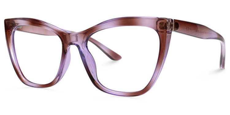 Ashton Cateye Purple Glasses