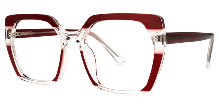 Diego Square Red Glasses