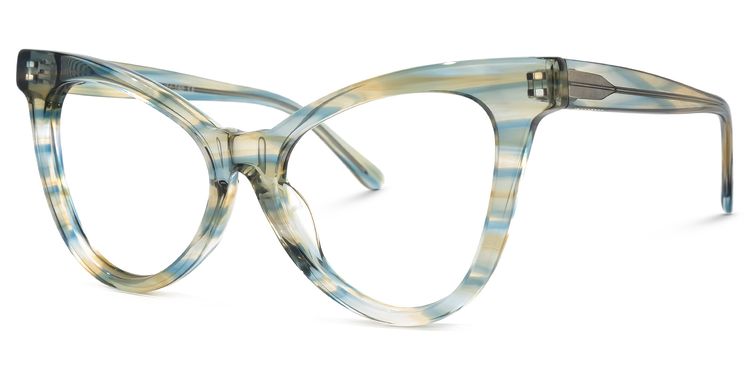 Floscine Cateye Green Glasses