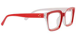 Ena Rectangle Red Reading Glasses4