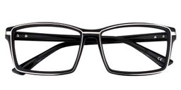 Adonis Rectangle Black Glasses1