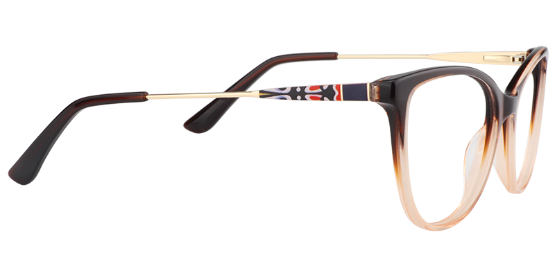 Round Brown Glasses | Zeelool Eyeglass Frames4