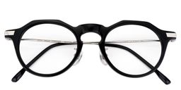 Adrian Round Black Glasses1