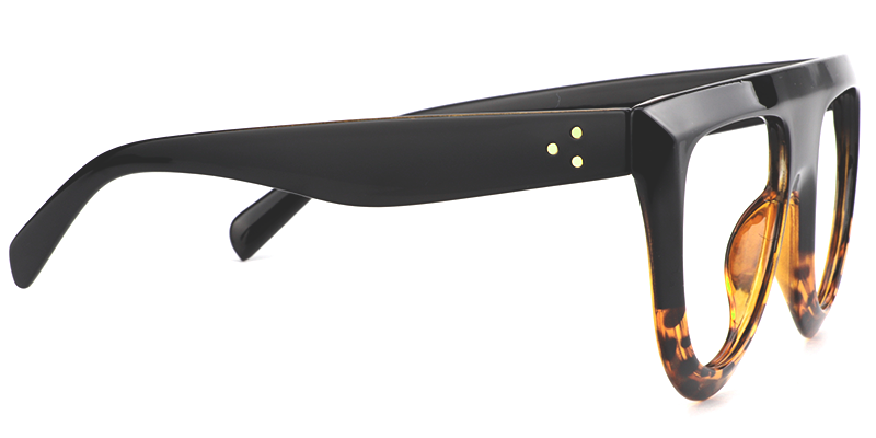 Square Tortoise-Gold Eyeglasses4