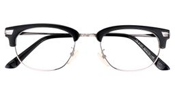 Adrian Rectangle Black Glasses1