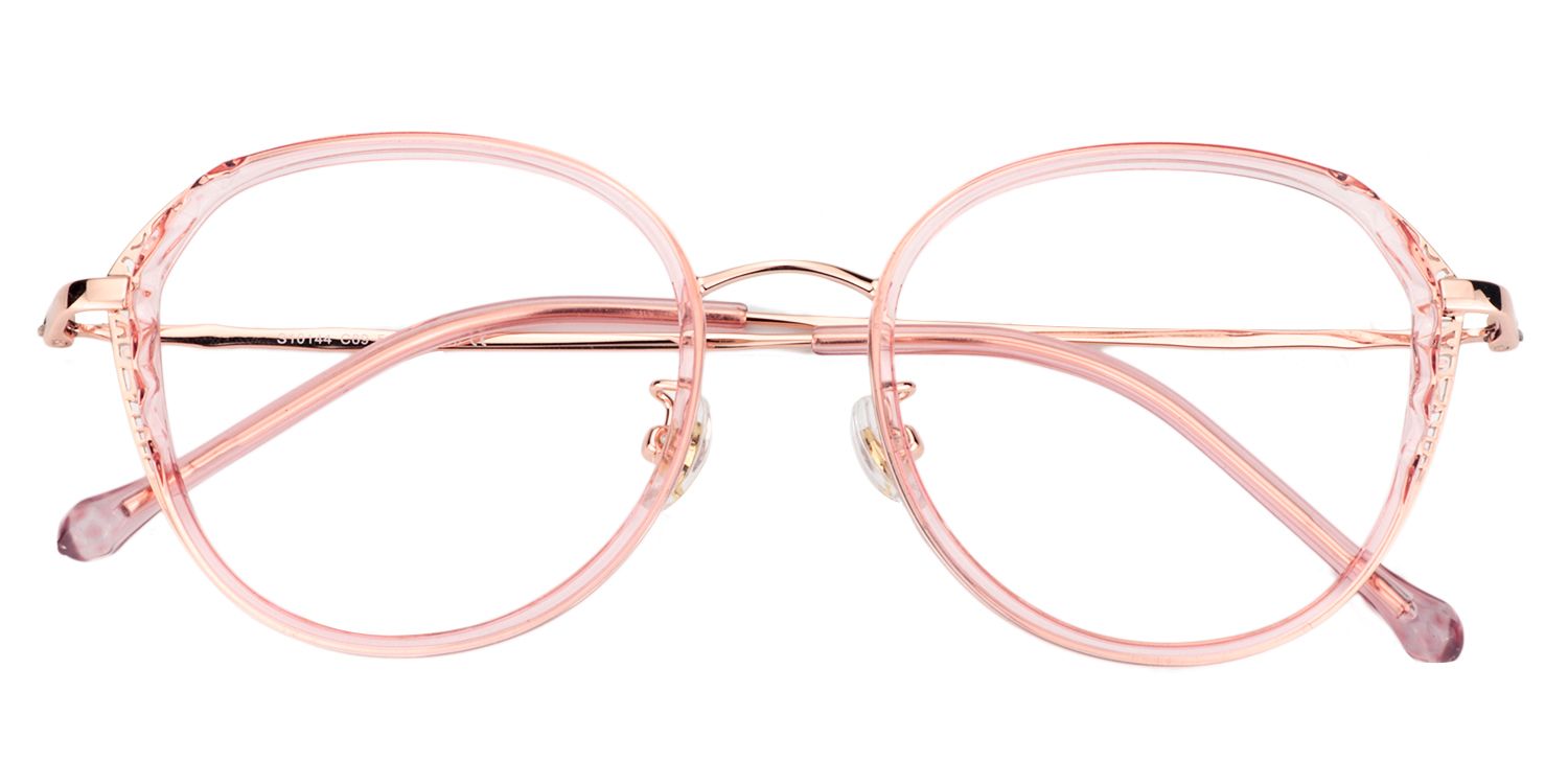 Round Pink Glasses | Zeelool Glasses1