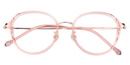 Estelle Round Pink Glasses1