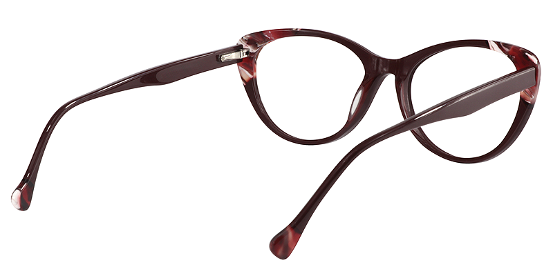 Cateye Red Glasses | Zeelool Eyeglasses5