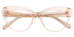 Andrea Cat Eye Beige Glasses1