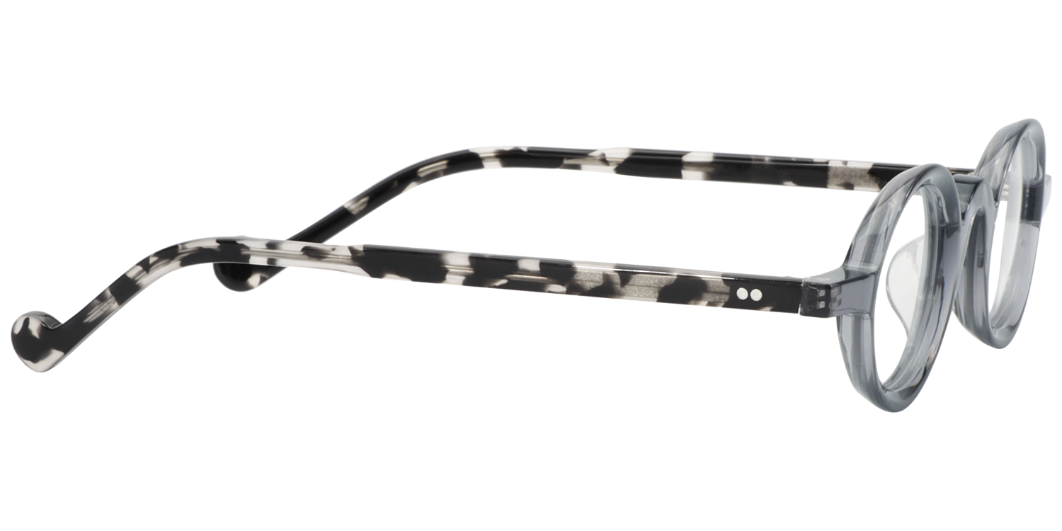 Aaron Round Gray Glasses | Zeelool Eyeglass Frames4