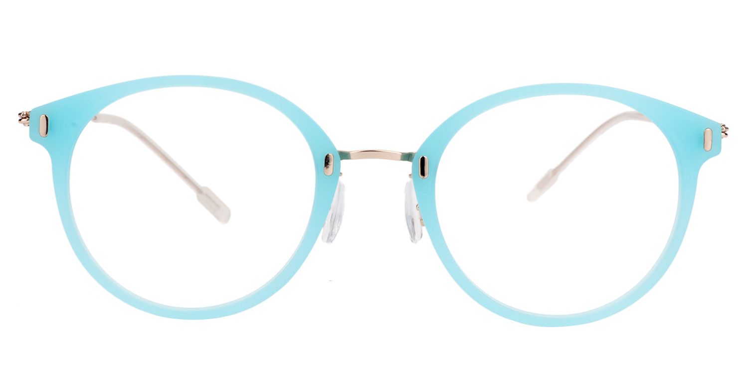 Round Light Blue Glasses | Zeelool Glasses0