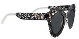 Blanche Cat-eye Black Sunglasses4