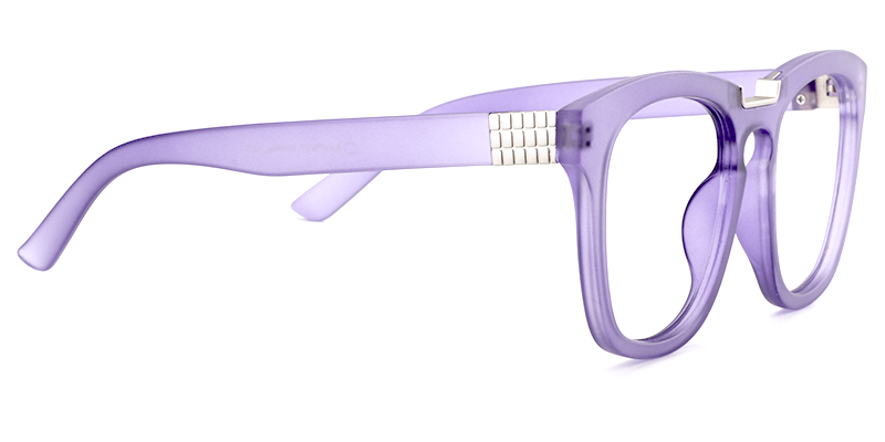 Rectangle Purple Glasses | Zeelool Eyeglasses Online4