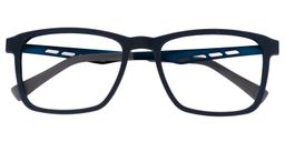 James Rectangle Dark Blue Glasses1