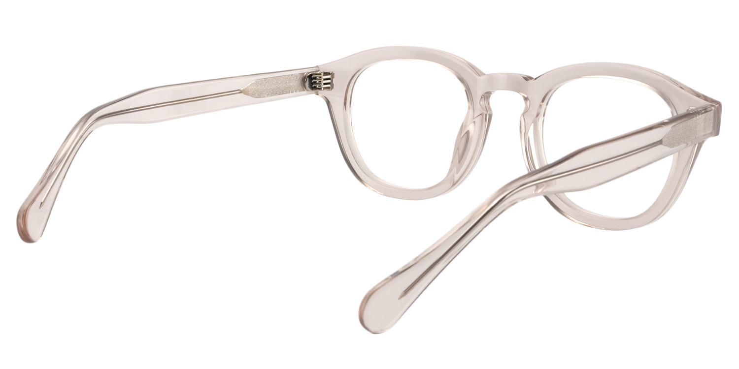 Round Flesh-Pink Glasses | Zeelool Glasses5