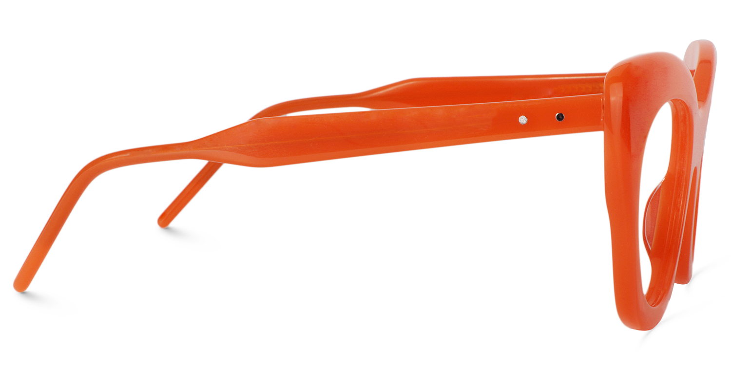 Cat-eye Orange Glasses | Zeelool Glasses5