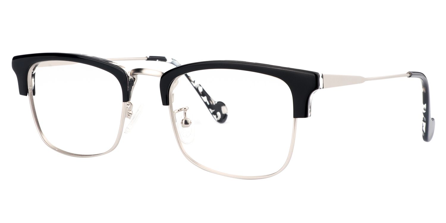 Browline Black Glasses | Zeelool Glasses3