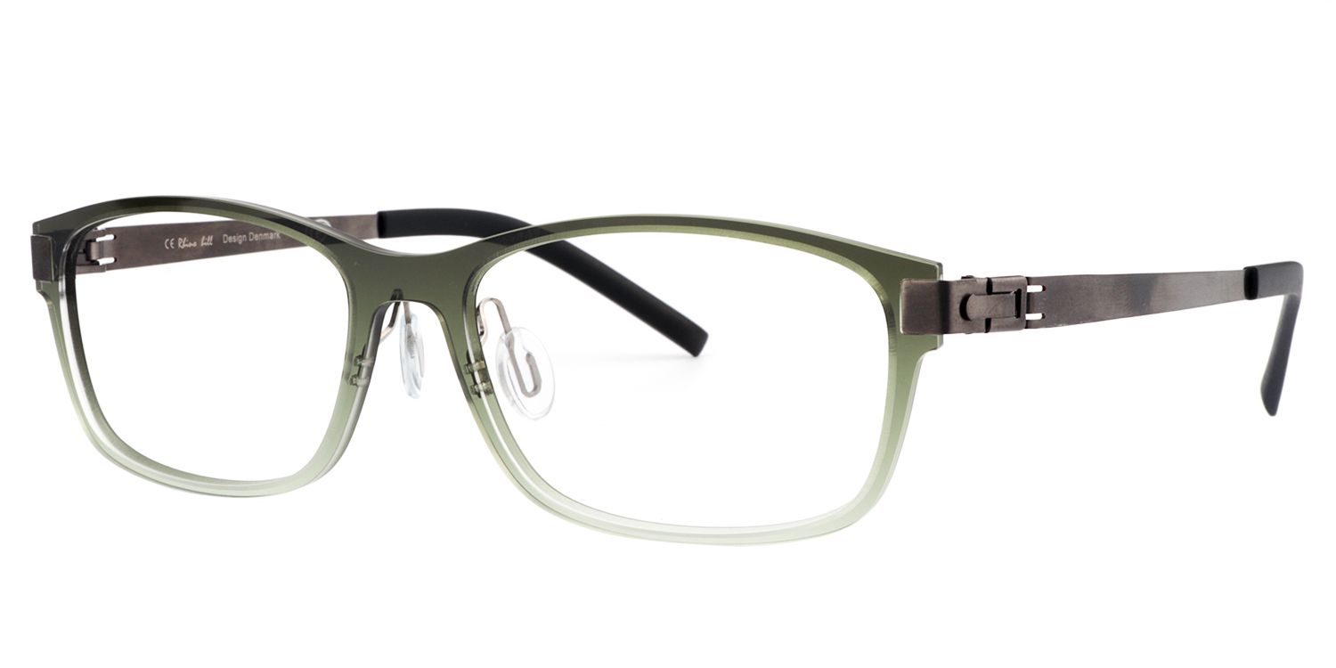 Rectangle Dark-Green Glasses | Zeelool Glasses3