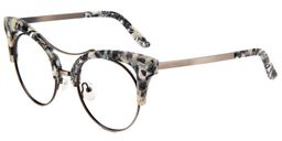 Madeline Cat Eye Marble Color Glasses3