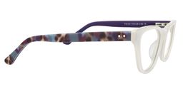 Carina Rectangle White Glasses4