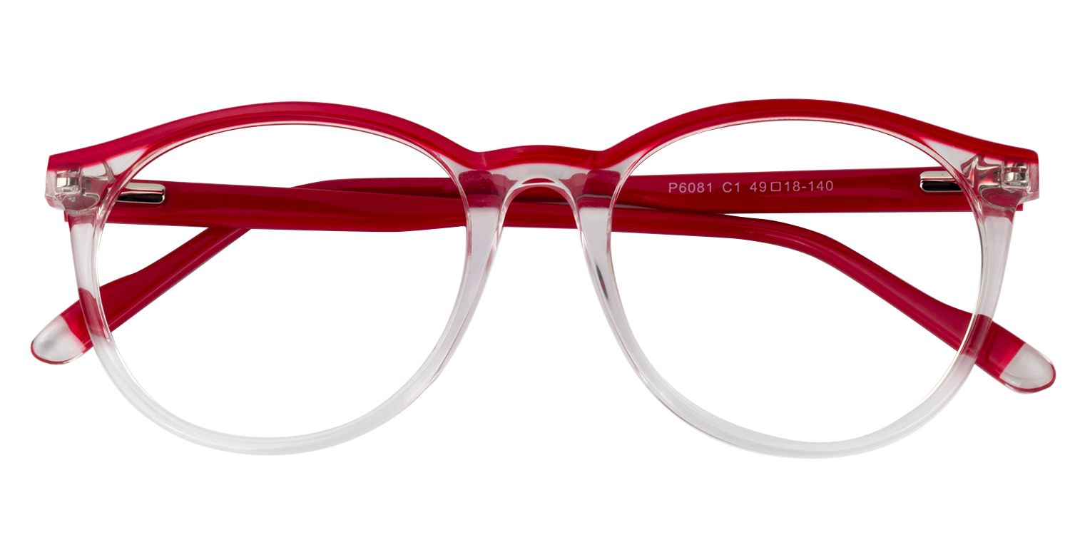 Round Red Glasses | Zeelool Glasses1