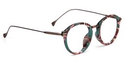 Anemone Round Green-Floral Glasses 4