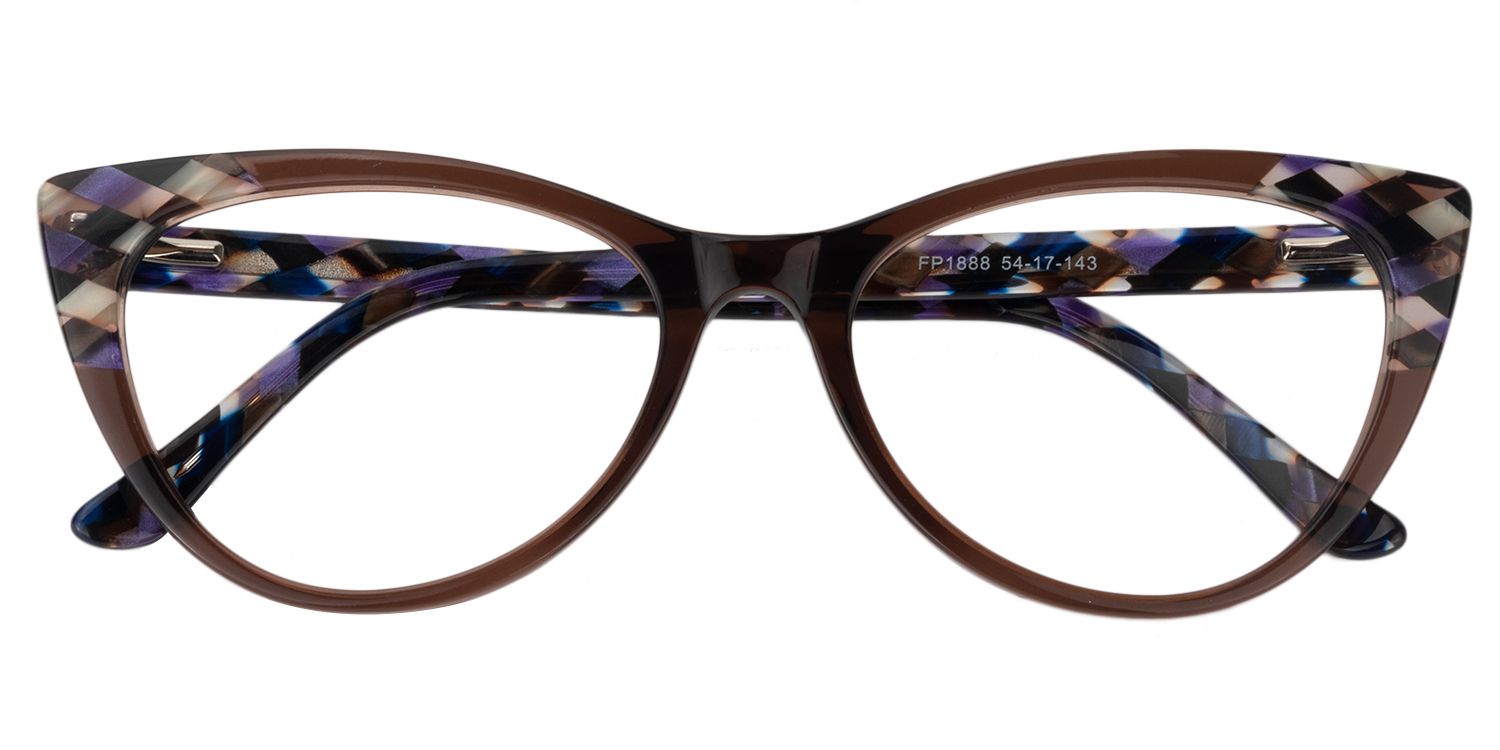 Cateye Light Brown Glasses | Zeelool Glasses1