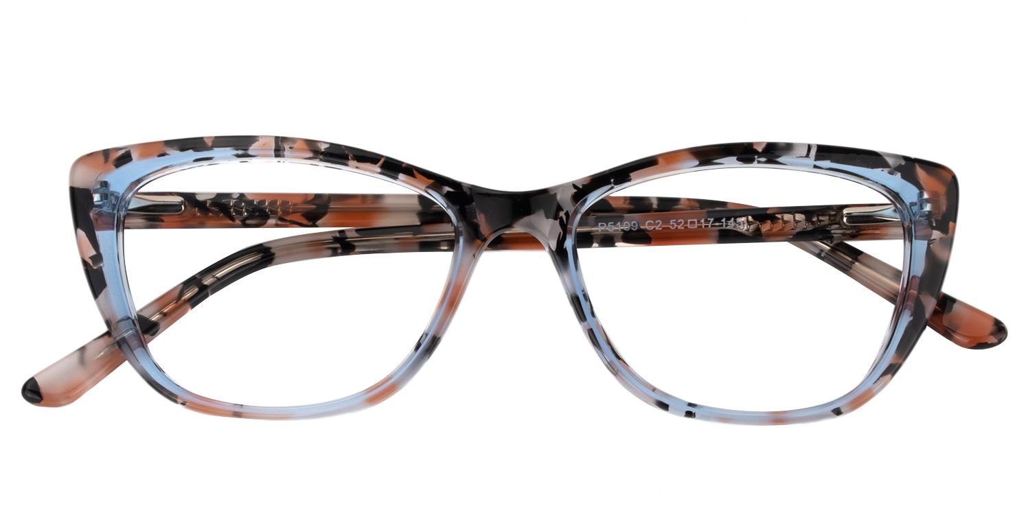 Rectangle Blue Clear Glasses | Zeelool Glasses1