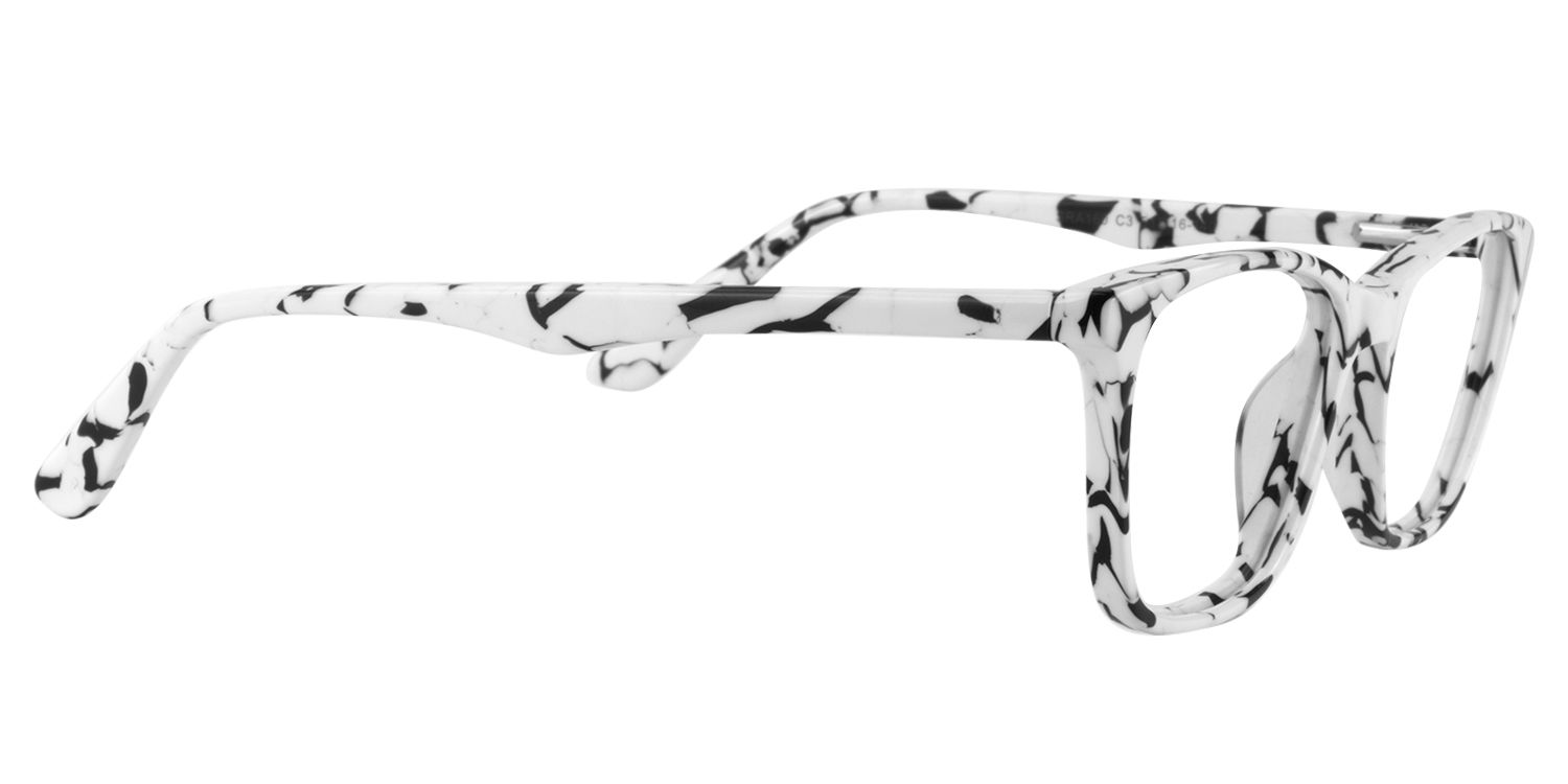 Rectangle White Glasses  | Zeelool Glasses4