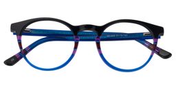Margaret Round Blue Glasses1