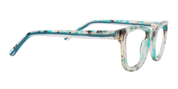 Henna Rectangle Green Floral Glasses4