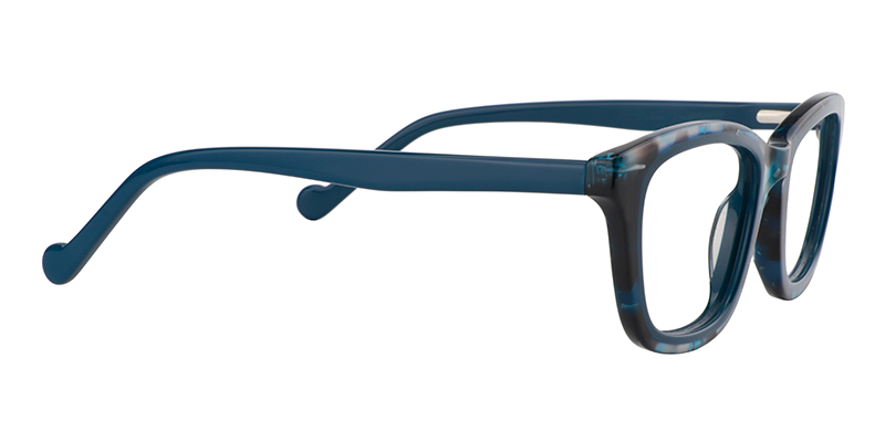 Rectangle Blue Black Glasses | Zeelool Glasses Online4