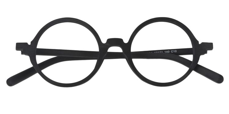 Aloysius Round Black Glasses