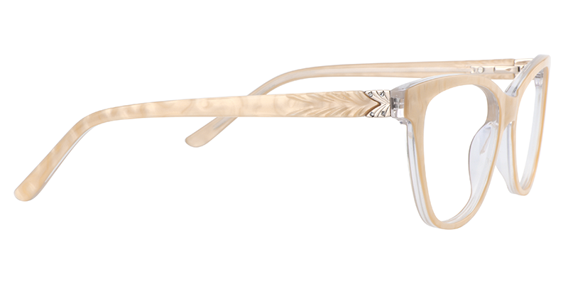 Oval Beige Glasses | Zeelool Prescription Glasses4