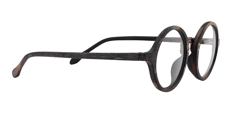 Round Burnt Umber Glasses | Zeelool Eyeglasses Online4