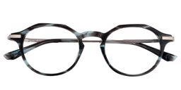 Alger Round Blue Glasses 1