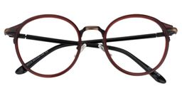 Christine Round Red-Gunmetal Eyeglasses1