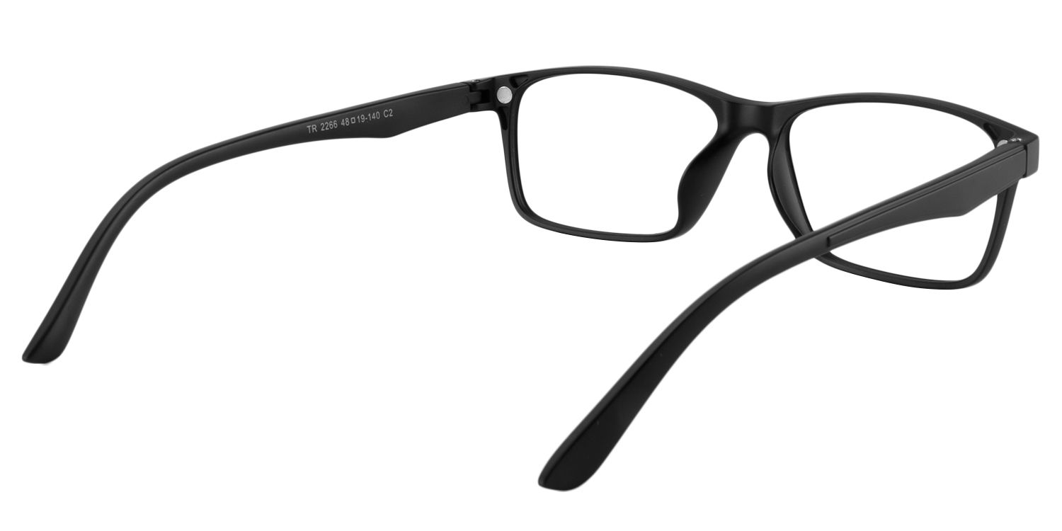 Rectangle Black Glasses | Zeelool Glasses5