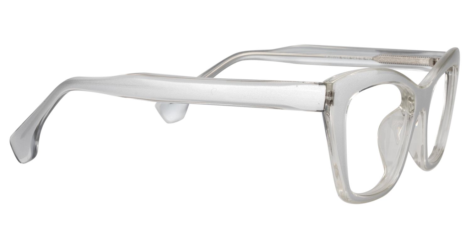 Cat eye Gray Glasses | Zeelool Glasses4