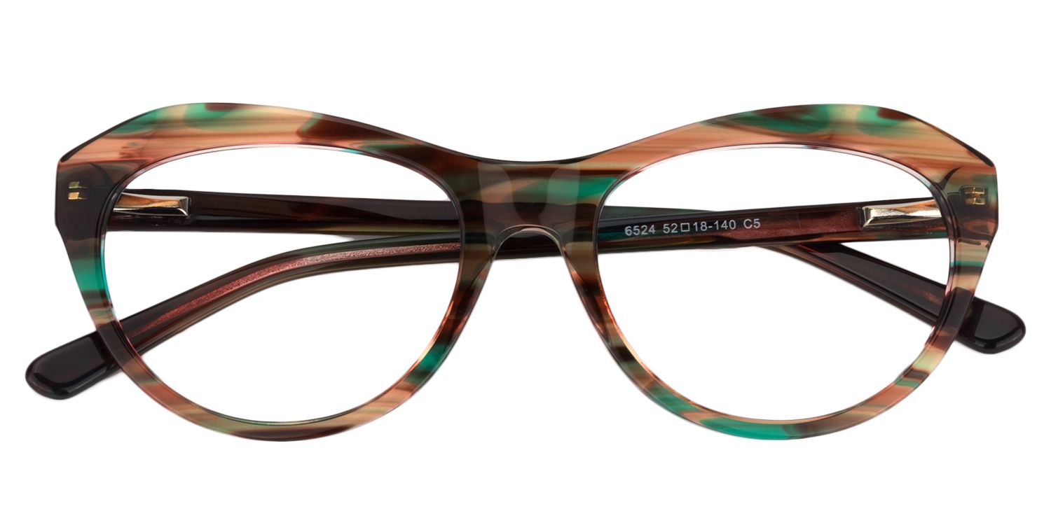 Browline Brown Glasses | Zeelool Glasses1