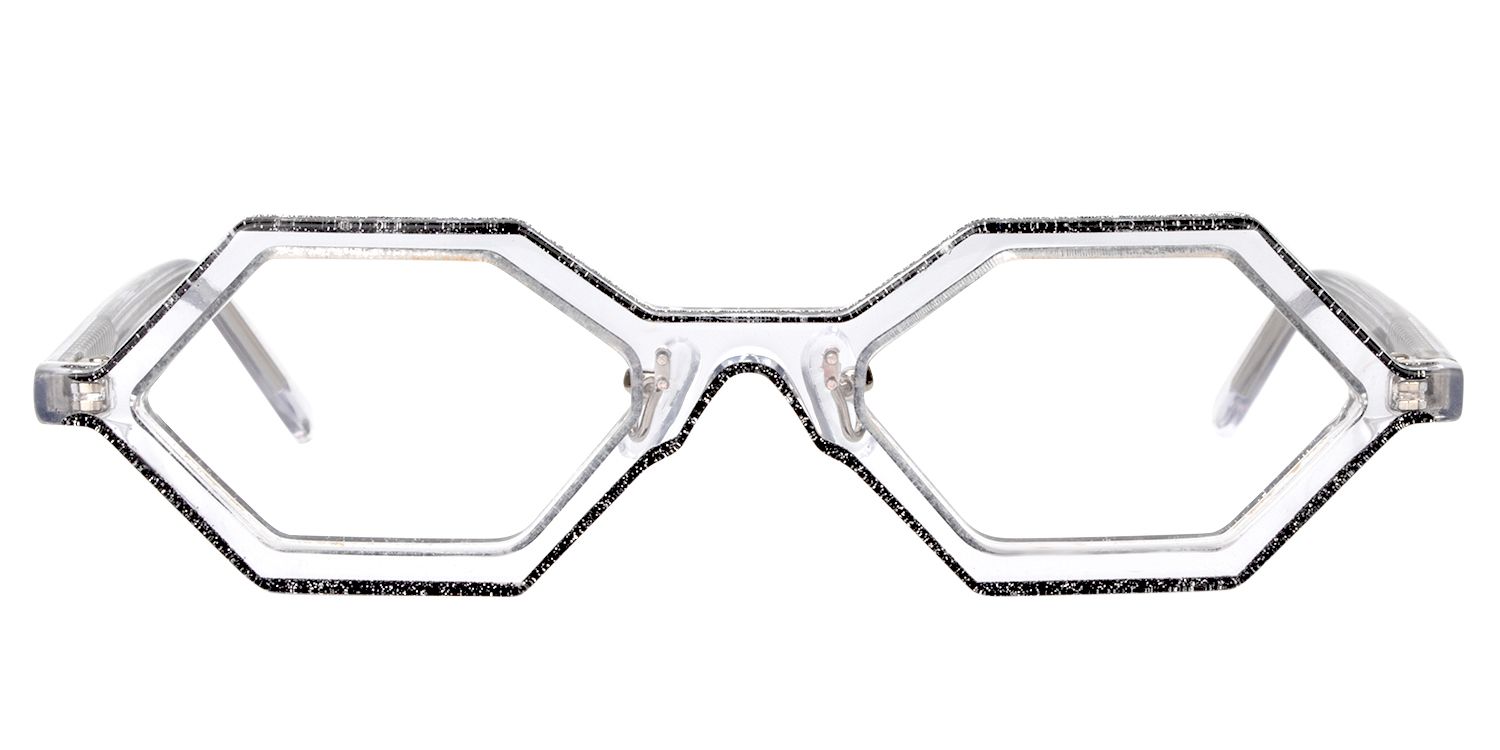 Geometric Black Glasses | Zeelool Glasses0