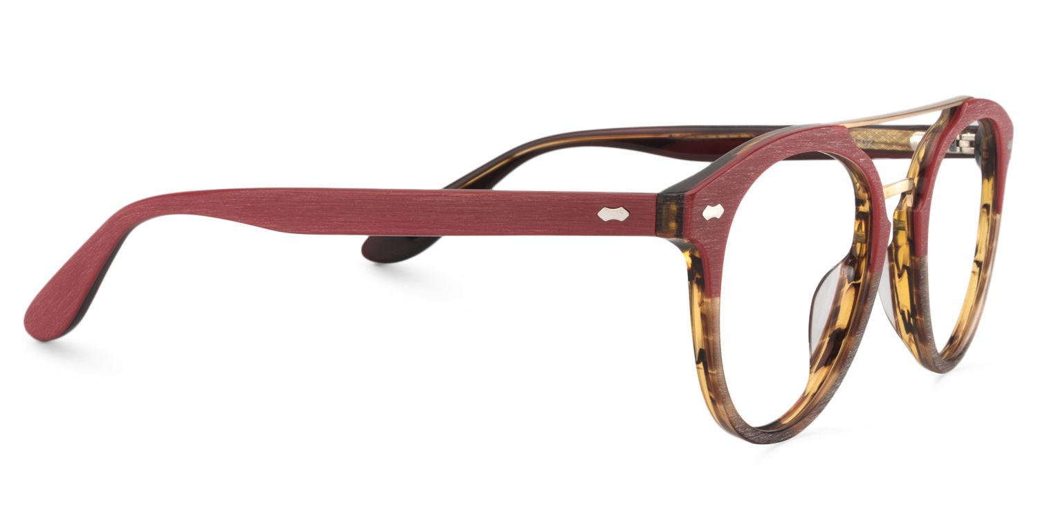 Aviator Red Glasses | Zeelool Glasses4