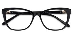 Caitlin Cat eye Black Glasses1