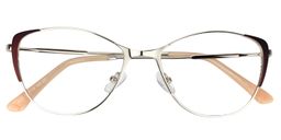 Calandra Cat eye Silver Glasses1