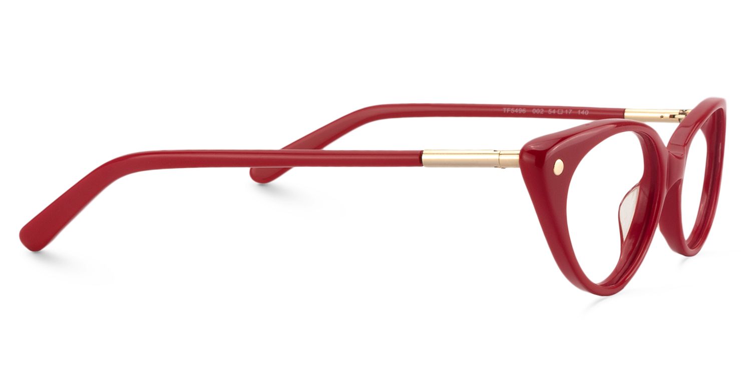 Cat eye Red Glasses | Zeelool Glasses4