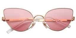 Hannah Cat-eye Gold Sunglasses1