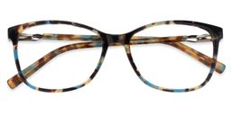 Candida Square Blue Tortoise Glasses1