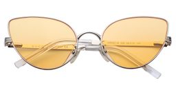 Hannah Cat-eye Silver Sunglasses1