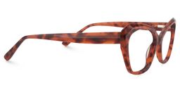 Carlotta Rectangle Red Floral Glasses4